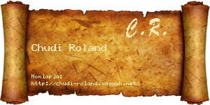 Chudi Roland névjegykártya